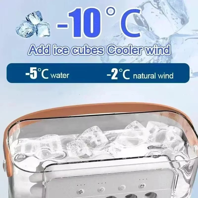 3-in-1 Mini Air Cooler Fan Humidifier – Silent Cooling with Night Light & Timer