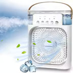 3-in-1 Mini Air Cooler Fan Humidifier – Silent Cooling with Night Light & Timer