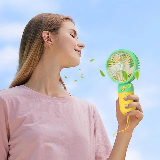 Small fan USB charging with lanyard, small cooling fan desktop cooling fan, summer outdoor personal